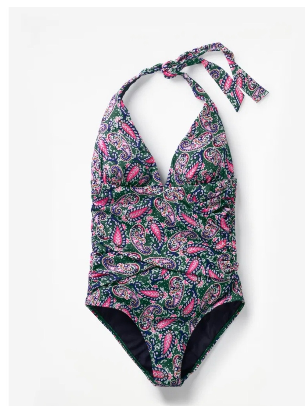 Boden Valencia One Piece Swimsuit. Green, blue, pink paisley. Size 6